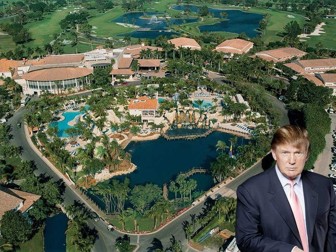Lợi nhuận từ các khu nghỉ dưỡng và sân golf của ông Trump giảm xuống vị trí thứ 2, còn 525 triệu USD. Đây cũng là một trong những lĩnh vực kinh doanh gây nhiều tranh cãi nhất khi ông lên nắm quyền. Ảnh: Getty.