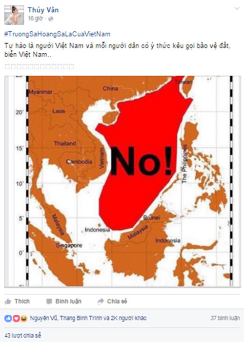 Đang ở Nhật Bản công tác, Á hậu Thúy Vân tâm sự: "Tự hào là người Việt Nam và mỗi người dân có ý thức kêu gọi bảo vệ đất, biển Việt Nam".