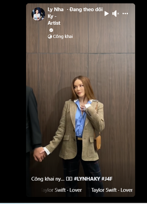 Trong đoạn clip do Lý Nhã Kỳ đăng tải mới đây, nữ diễn viên nắm tay một người đàn ông.