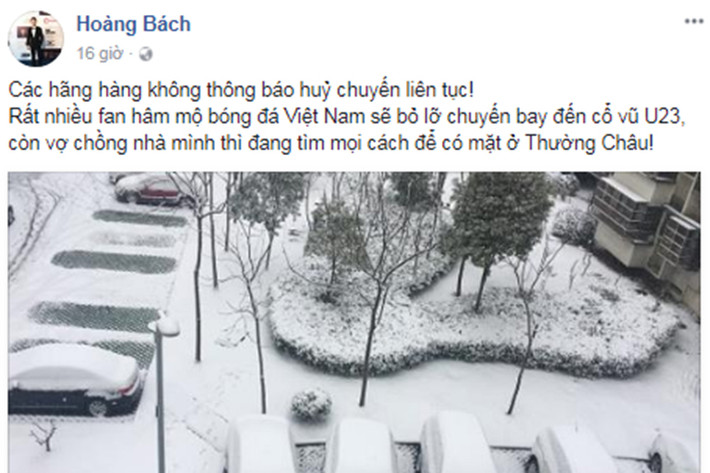Nam ca sĩ đang tìm mọi cách để bắt được chuyến bay sang Thường Châu, Trung Quốc để kịp xem chung kết vào chiều ngày 27/1.