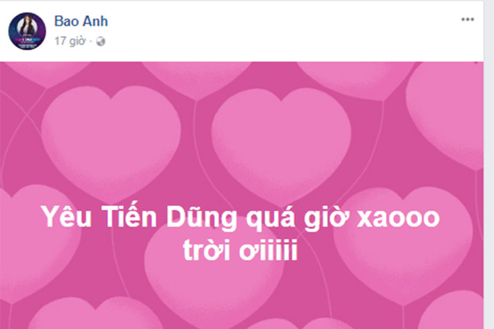 Bảo Anh bày tỏ tình cảm với Bùi Tiến Dũng.