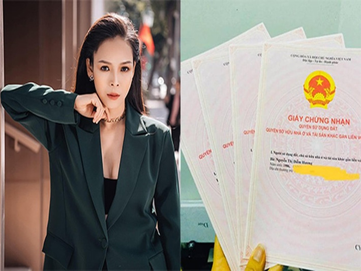 Diễm Hương từng mua 4 mảnh đất giữa năm 2020. Nữ diễn viên khoe sổ đỏ đồng thời viết: "Vâng! Thầy phán em có lộc đất đai. Ok! Em nghe lời thầy, em quất bốn mảnh từ giữa năm và đến giờ vẫn y nguyên chưa động cựa gì". Ảnh: FB Diễm Hương.