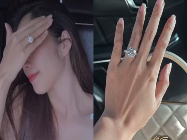 Trước đó, Nam Em khoe nhẫn ngón áp út. Nhiều người đặt nghi vấn người đẹp được cầu hôn. Ảnh: Phụ Nữ Mới.