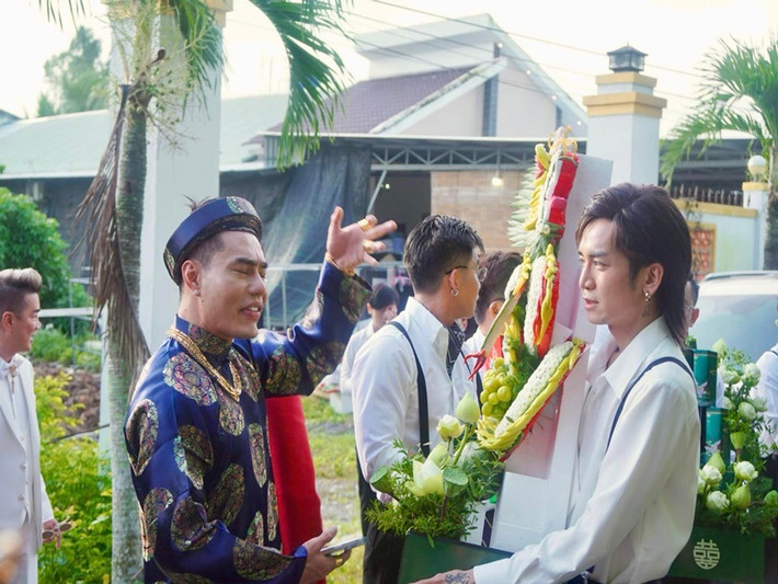 BB Trần, Jun Phạm tiếp tục làm phù rể trong đám cưới của Puka. Ảnh: FBNV.