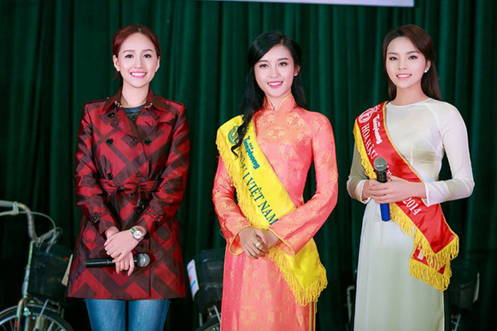 Gác lại lùm xùm từ cuộc thi Hoa hậu Việt Nam 2014, người đẹp sinh năm 1995 tích cực tham gia các hoạt động từ thiện và tập trung cho việc học ở Học viện Thời trang London. Ảnh: NVCC