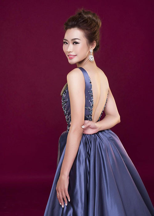Công Thị Hằng Nga sinh năm 1991, là thí sinh lớn tuổi nhất ở Hoa hậu Đại dương năm nay. Cô cao 1m71, có số đo ba vòng: 85-63-93. Hiện tại, Hằng Nga là một lễ tân. Ảnh: BTC