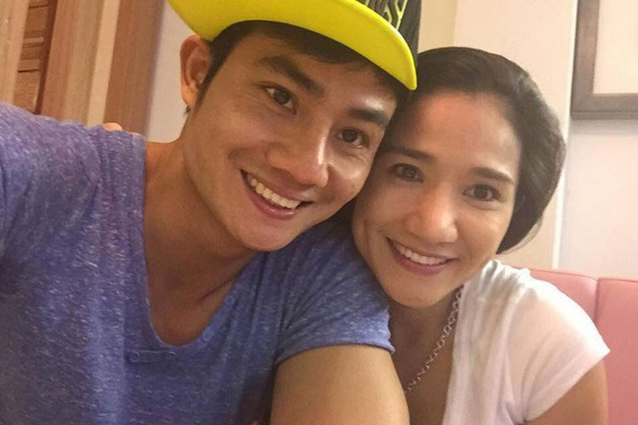 Năm 2015, Cát Tường công khai hẹn hò người mẫu Minh Thành. Dù kém Cát Tường 10 tuổi, Minh Thành rất chín chắn, chịu khó chiều chuộng nửa kia. Ảnh: Khám Phá.