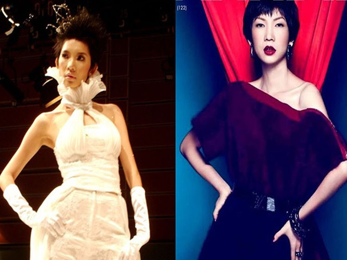 Xuân Lan thành công không kém Hà Anh. Xuân Lan thuộc thế hệ người mẫu đầu tiên của thời trang Việt Nam. Sở hữu gương mặt lạnh lùng, phong cách biểu diễn ấn tượng với mái tóc ngắn rất cá tính, cô nhận được nhiều lời mời làm vedette. Chân dài được mệnh danh là “Kate Moss Việt Nam”. Ảnh: Khám phá