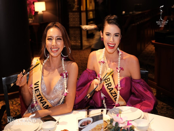 Hình ảnh của Nguyễn Thúc Thùy Tiên phủ sóng khá dày trong album ảnh trên fanpage cuộc thi Miss Grand International 2021 - Hoa hậu Hòa bình quốc tế 2021. Ảnh: Miss Grand International