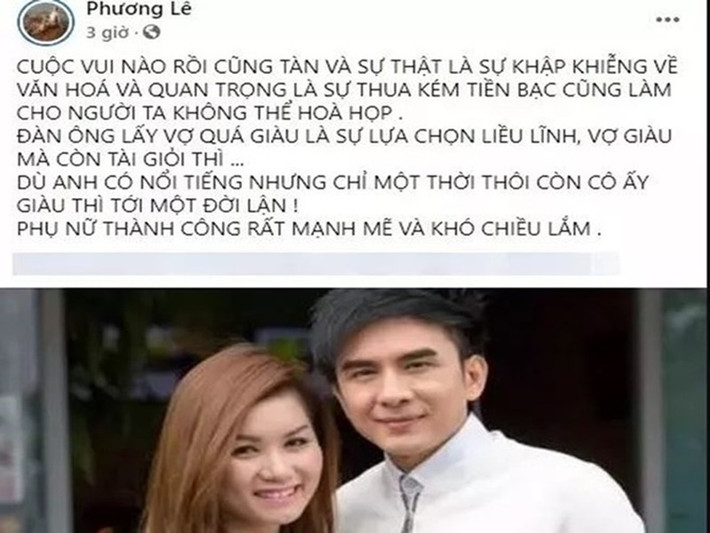 Phương Lê cũng gây ồn ào khi mắng Jack chơi bời, bảo vệ Thiên An, bàn luận vụ ly hôn của ca sĩ Đan Trường - doanh nhân Thủy Tiên, “đá xéo” Hoài Linh khi nam nghệ sĩ dính lùm xùm từ thiện. Ảnh: Vietnamnet.