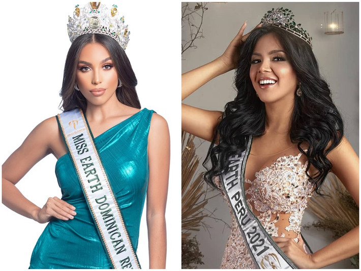 Đại diện CH Dominica là Nicole Franco. Cô 27 tuổi, là chuyên gia trang điểm, từng tốt nghiệp đại học về quảng cáo. Trong khi đó, đại diện Peru Briggitte Corrales năm nay 26 tuổi, tốt nghiệp ngành kinh doanh và marketing.