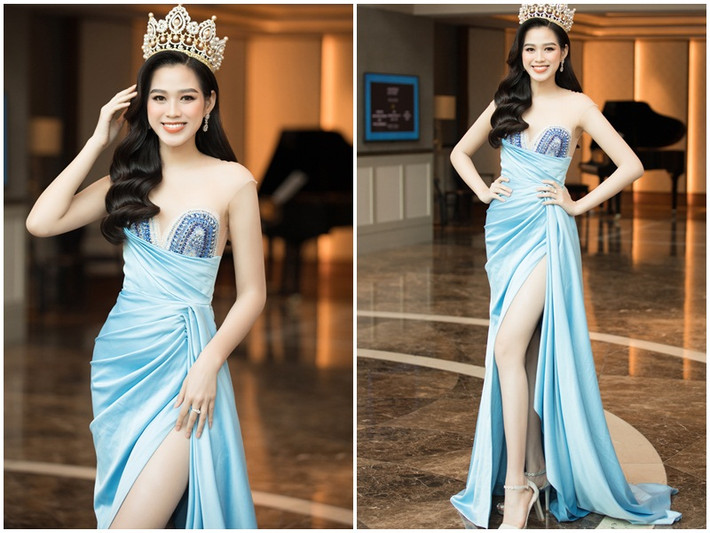 Cũng có mặt tại sự kiện, Đỗ Thị Hà xuất hiện gợi cảm không kém cạnh Lương Thùy Linh và Tiểu Vy.