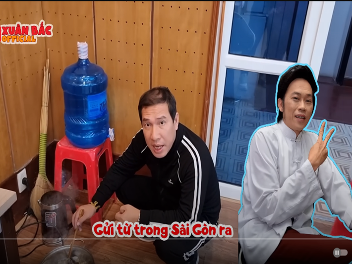 Mới đây, trên kênh Youtube cá nhân, Xuân Bắc đăng tải clip Quang Thắng rán cá. Món ăn là quà tặng của Hoài Linh dành cho các nghệ sĩ đóng Táo quân 2024.