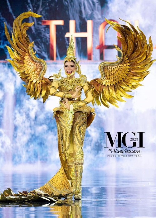 Top 20 phần thi National Costume còn có trang phục của đại diện Thái Lan. Ảnh: Miss Grand International.