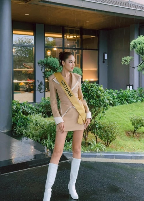 Chia sẻ với Tiền Phong, đương kim Hoa hậu Hòa bình Quốc tế Isabella Menin nhận định thí sinh năm nay có chất lượng cao, cả về hình thể và kỹ năng biểu diễn. Ảnh: FBNV.