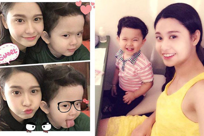 Kể từ có con, cuộc sống của Tim và Trương Quỳnh Anh gần như chỉ xoay quanh con trai. Đối với cặp đôi diễn viên phim “Bóng ma học đường”, cậu con trai chung chính là báu vật. Ảnh: FBNV