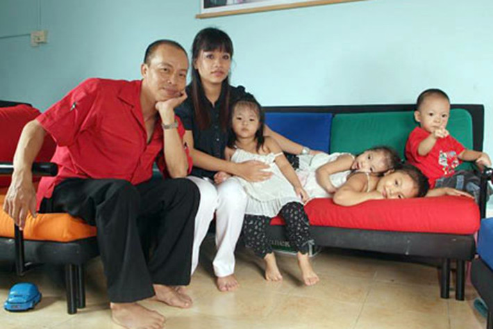 Nghệ sĩ Đức Hải là một trong những nghệ sĩ đông con nhất của showbiz Việt. Anh hiện có bốn người con sát tuổi nhau. (Ảnh: Người đưa tin)