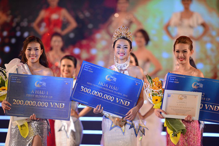 Cuộc thi Hoa hậu bản sắc Việt toàn cầu 2016 vừa gọi tên chủ nhân của chiếc vương miện là người đẹp Trần Thị Thu Ngân. (Ảnh: Zing)