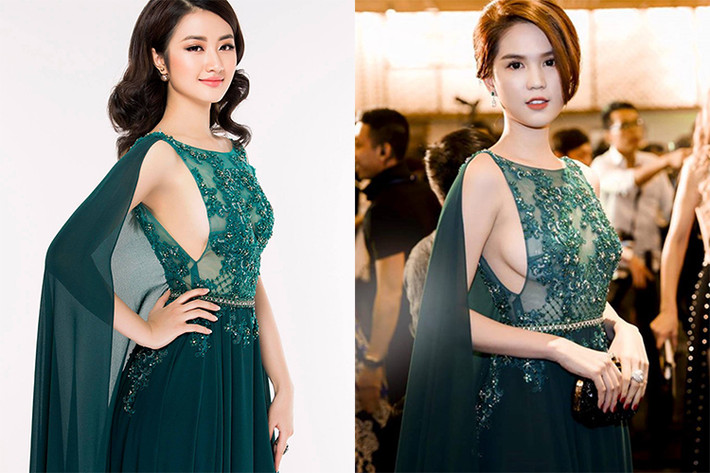 “Nữ hoàng nội y” Ngọc Trinh từng khoác trên mình bộ đầm xuyên thấu táo bạo này trên thảm đỏ của sự kiện We Choice 2015.
