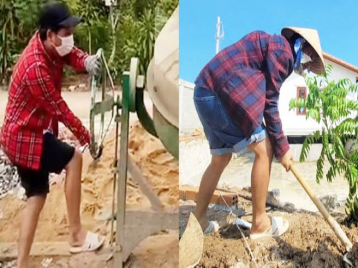 Sao nam Việt này đi lên từ nghèo khó nên không ngại công việc tay chân dù đang có khối tài sản khủng. Ảnh: Dân Việt