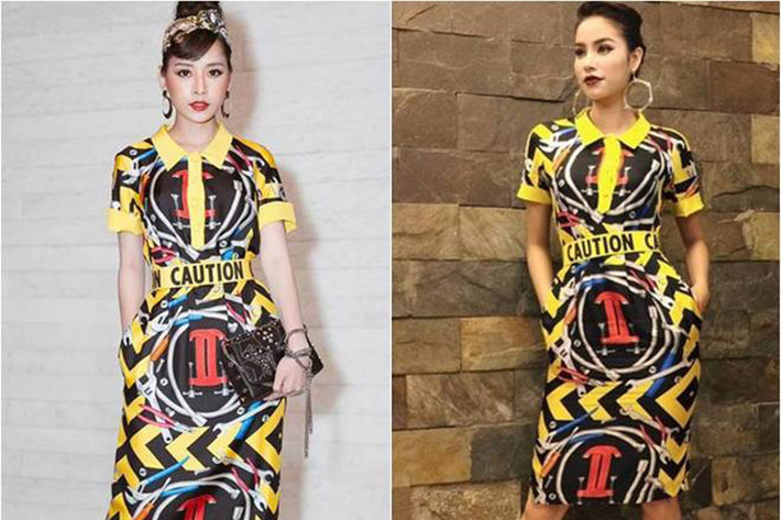 Cùng diện một mẫu váy hàng hiệu, Chi Pu và Hoa hậu Phạm Hương đều toát lên vẻ sang trọng. Ảnh: Dân Việt