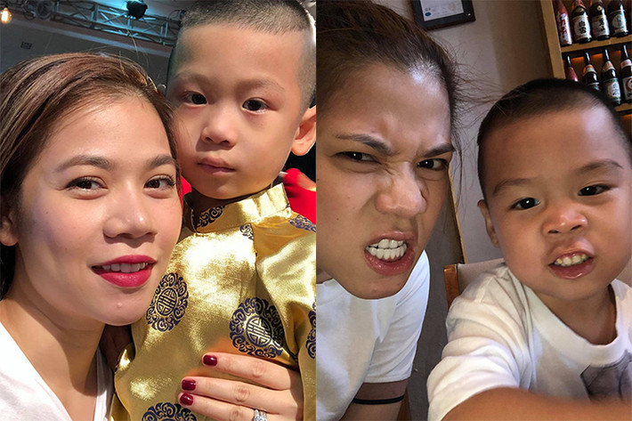 Ca sĩ Mỹ Dung khoe 2 cậu con trai: “Con gái là tình nhân kiếp trước của bố còn với tui 2 bạn trai này là tình yêu truyền kiếp của tui đấy các bố mẹ. Chỉ ước sao có nhiều sức khỏe để chăm lo và dạy các con biết điều hay lẽ phải, biết yêu thương chia sẻ với mọi người xung quanh. Đàn ông là phải quân tử, đúng không”.