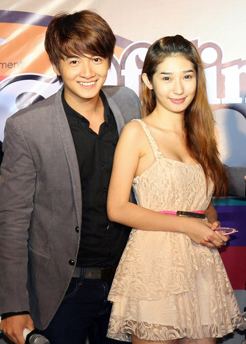 Năm 2011, Khổng Tú Quỳnh xác nhận hẹn hò Ngô Kiến Huy. Chặng đường yêu của cặp đôi này ngọt ngào nhưng đầy sóng gió. Ảnh: Vietbao