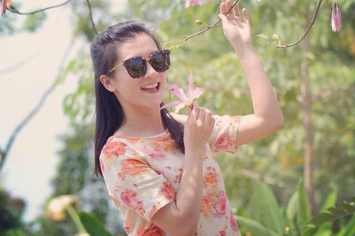 Khi còn công tác tại Đài truyền hình Hà Nội, Khánh Trang từng là một trong những nữ MC xinh đẹp nhất. (Ảnh: FBNV)
