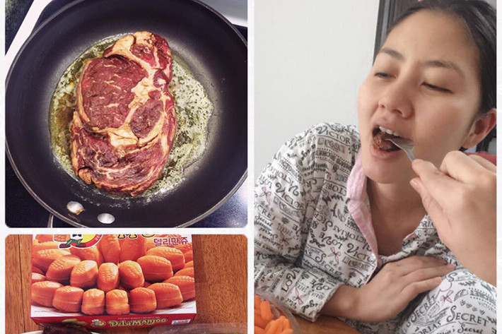 Rất thương Ngọc Lan vất vả mang bầu, sinh con, Thanh Bình luôn tận tình chăm sóc vợ. (Ảnh: FBNV)