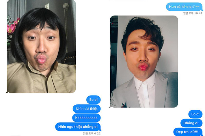 Hot Face sao Việt 24h: Mới đây, Hari Won tiết lộ tin nhắn hài hước giữa cô và Trấn Thành. Cụ thể, khi gửi ảnh đẹp trai, Trấn Thành được vợ tấm tắc khen nhưng khi gửi ảnh xấu, Trấn Thành bị vợ thẳng thừng chê.