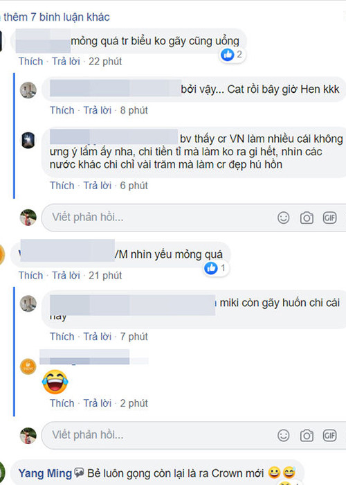 Đông đảo fan để lại bình luận an ủi H'hen Niê sau khi cô làm gãy chiếc vương miện. Ảnh: Saostar