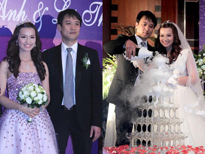 Nữ diễn viên lên xe hoa cách đây 9 năm. Ông xã của Lã Thanh Huyền là doanh nhân Trần Anh. Ảnh: Khám phá