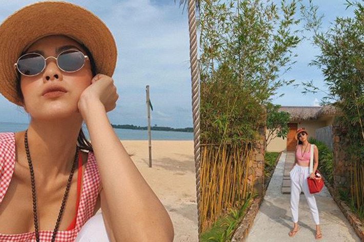 Tăng Thanh Hà cũng chia sẻ hình ảnh đi nghỉ dưỡng cùng chồng và các con.