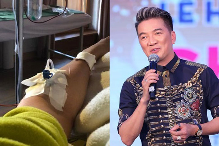 Mới đây, Đàm Vĩnh Hưng bị kiệt sức khi lưu diễn tại châu Âu. Hiện, anh phải nằm yên một chỗ, không thể tiếp tục biểu diễn. Ảnh: VTC