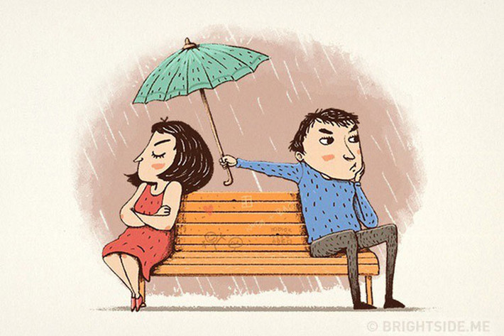 Họ vẫn quan tâm đến nhau, kể cả khi giận dỗi.