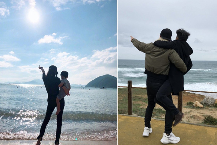 Trên trang cá nhân, Angelababy chỉ khoe hình ảnh bên con mà vắng mặt ông xã Huỳnh Hiểu Minh.