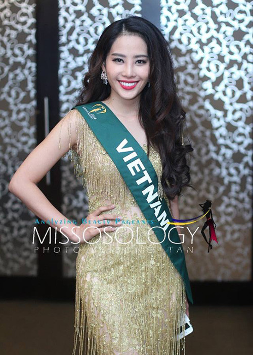 Đáng chú ý, Hoa khôi Nam Em được Missosology lựa chọn xếp ở vị trí thứ 8. Với hai huy chương bạc ở phần thi trang phục dạ hội và tài năng cùng một huy chương vàng ở phần thi người đẹp ảnh, Nam Em hiện đang là một đối thủ mạnh của các thí sinh. (Ảnh: Missosology)