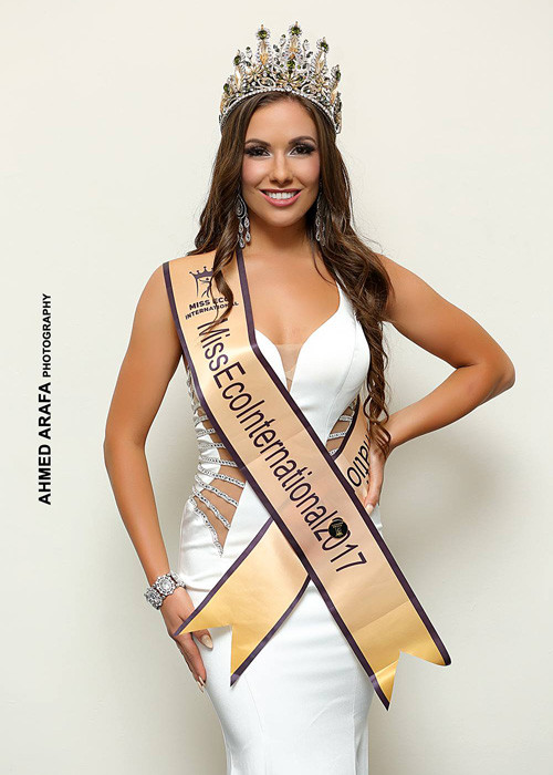 Cuộc thi Hoa hậu Môi trường Quốc tế 2017 - Miss Eco International 2017 vừa khép lại với chiến thắng thuộc về đại diện Canada - Amber Bernachi. Ảnh: Miss Eco International