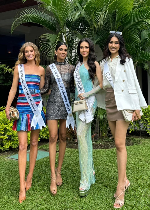 Hiếm thấy hình ảnh Bùi Quỳnh Hoa trên trang chủ của cuộc thi. Ảnh: Miss Universe Vietnam.