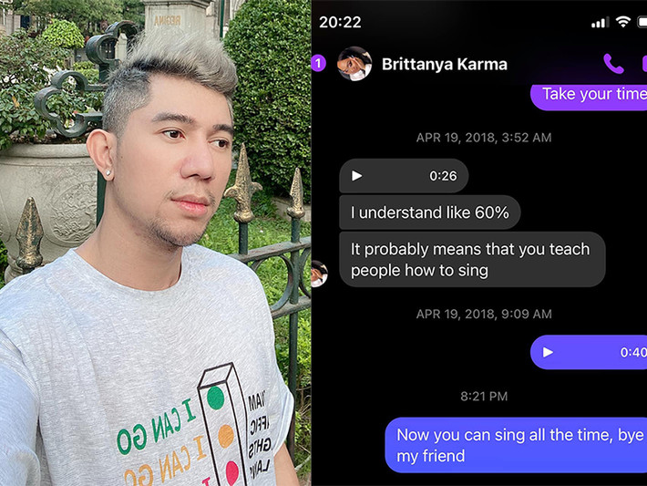 Lương Bằng Quang gửi lời chào tạm biệt Karma. Anh khen nữ vlogger là người vô tư và lịch sự.