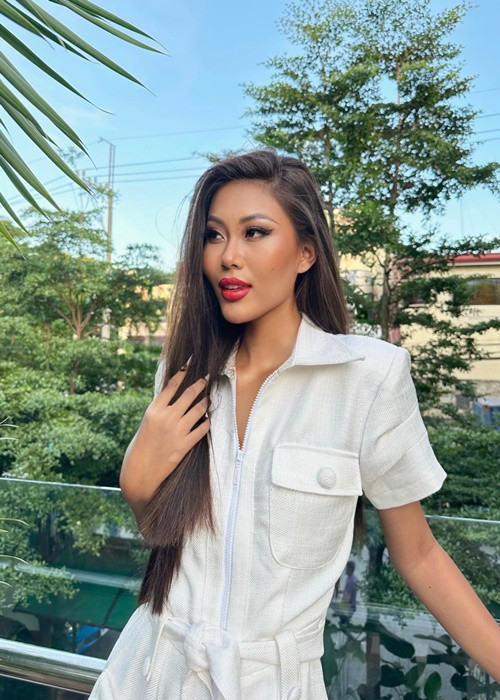 Á hậu Thu Thảo vẫn chưa giành được huy chương ở các phần thi phụ dù chung kết đang cận kề. Ảnh: FBNV