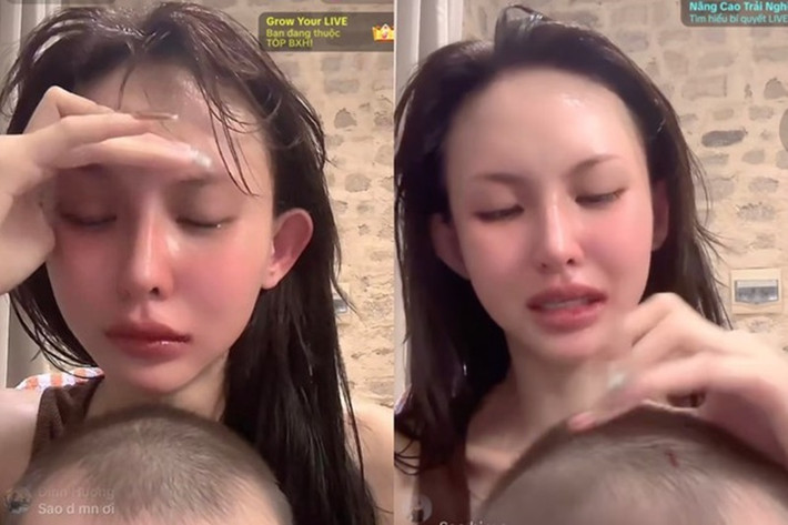Decao và Lâm Minh đang trở thành tâm điểm sau khi Lâm Minh vừa khóc vừa ôm con, miệng chảy máu trong livestream.