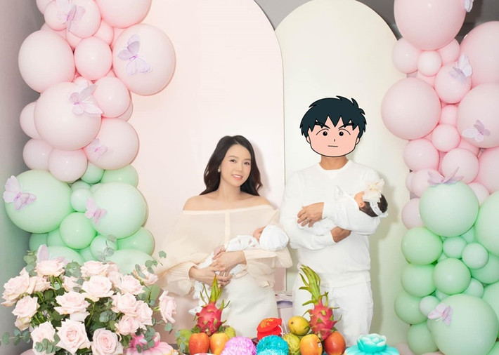 Sam kết hôn với chồng người Hàn Quốc, có cặp song sinh 1 trai 1 gái.