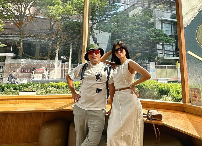 Khi lần đầu khoe ảnh hẹn hò, Quang Dũng và Bùi Lan Hương khiến nhiều đồng nghiệp bất ngờ. Ảnh: FB Quang Dũng.