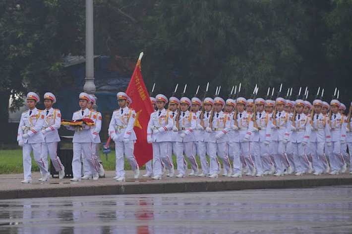 Tiêu binh cử hành nghi lễ.