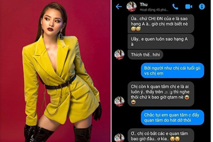 Trần Hà Thu gây ồn ào khi nói rằng không biết Đông Nhi là ai dù mới đây, cô hát ca khúc "Xin lỗi anh quá phiền" của đàn chị.