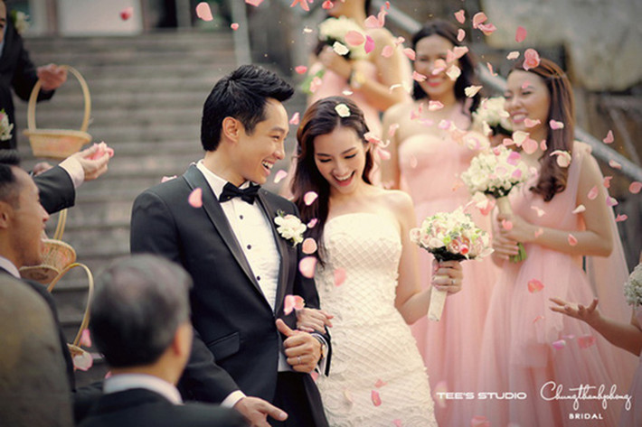 Tháng 2/2015, Trương Tri Trúc Diễm làm đám cưới với doanh nhân Việt kiều John Từ sau 3 năm hẹn hò. Ảnh: Người lao động