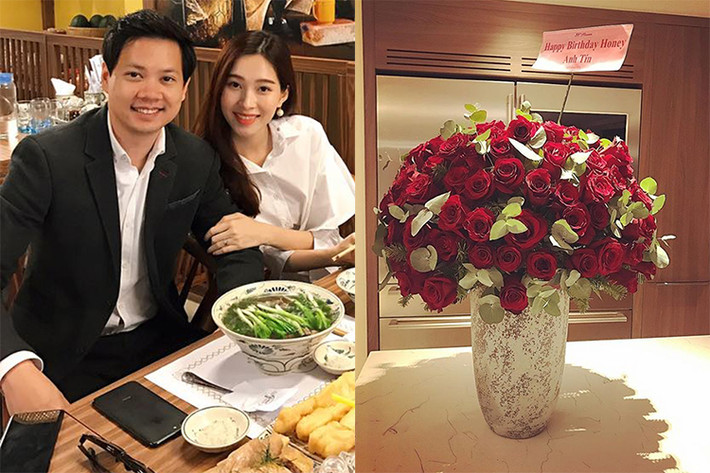 Hot Face sao Việt 24h: Đặng Thu Thảo đăng tải hình ảnh bó hoa ông xã Trung Tín tặng nhân dịp sinh nhật. Bó hoa đi kèm lời nhắn: “Happy birthday honey. Anh Tín” (Tạm dịch: Chúc mừng sinh nhật em yêu”. Bày tỏ cảm xúc, Đặng Thu Thảo viết: “Love" (Tạm dịch: Yêu).