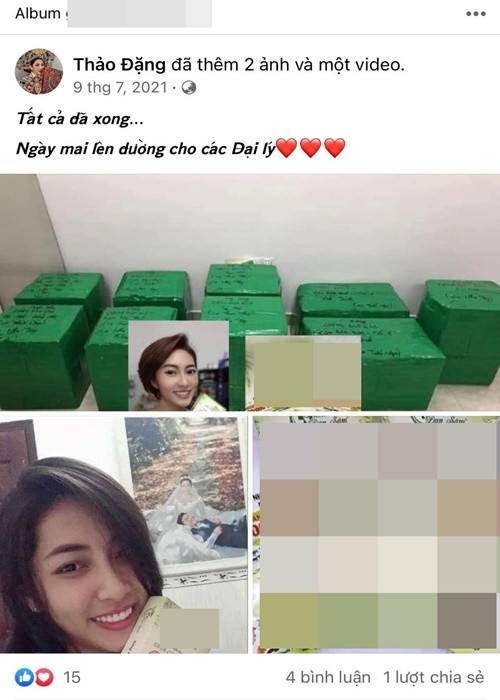 Cô đăng tải loạt ảnh chụp từng làm nhà phân phối trước khi lên TP HCM.