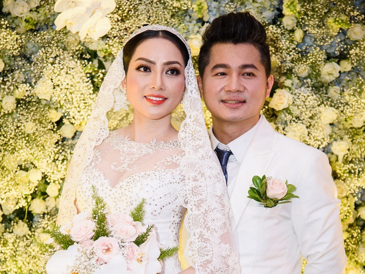 Ca sĩ Lâm Vũ và Huỳnh Tiên làm đám cưới năm 2018. Cuộc hôn nhân của cặp đôi kéo dài khoảng 2 năm. Ảnh: Dân Việt